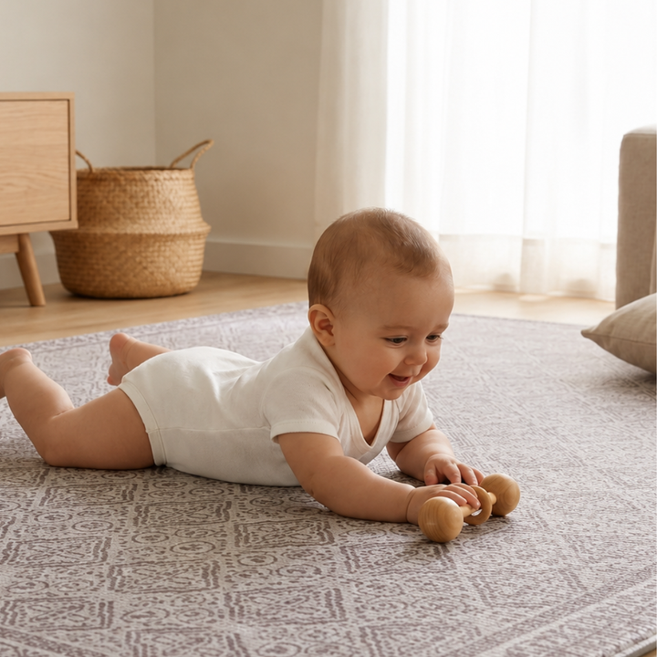 Playmat Alfombra Antigolpes XL Rombos Lana / Rombos Étnicos Burdeo