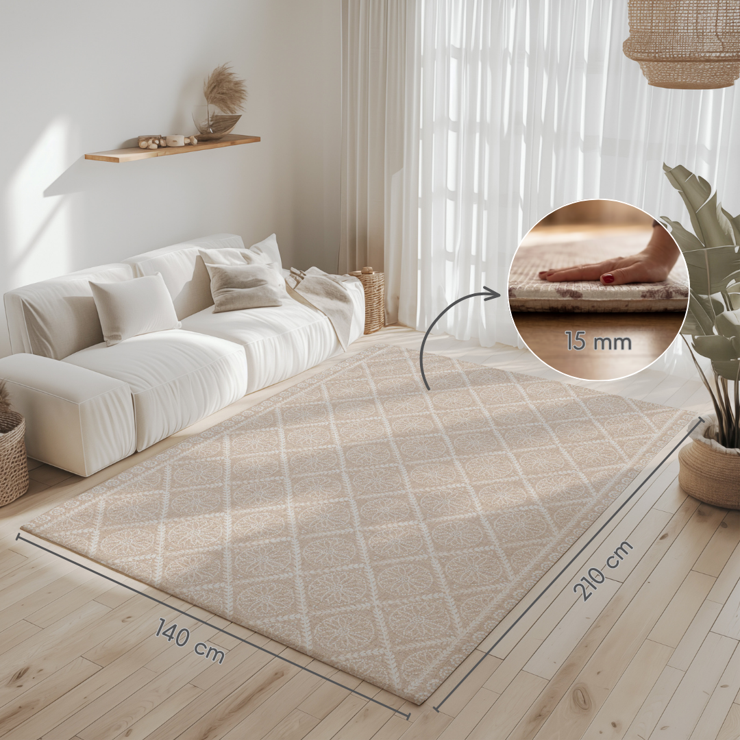Playmat Alfombra Antigolpes Persa Celeste / Hojas y Puntos Nude