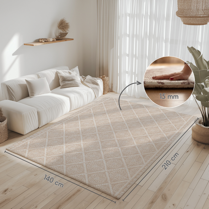 Playmat Alfombra Antigolpes Persa Celeste / Hojas y Puntos Nude