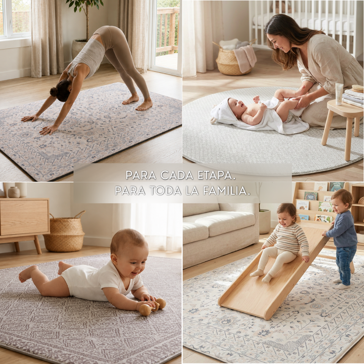 Playmat Alfombra Antigolpes Persa Verde / Rombos Lana