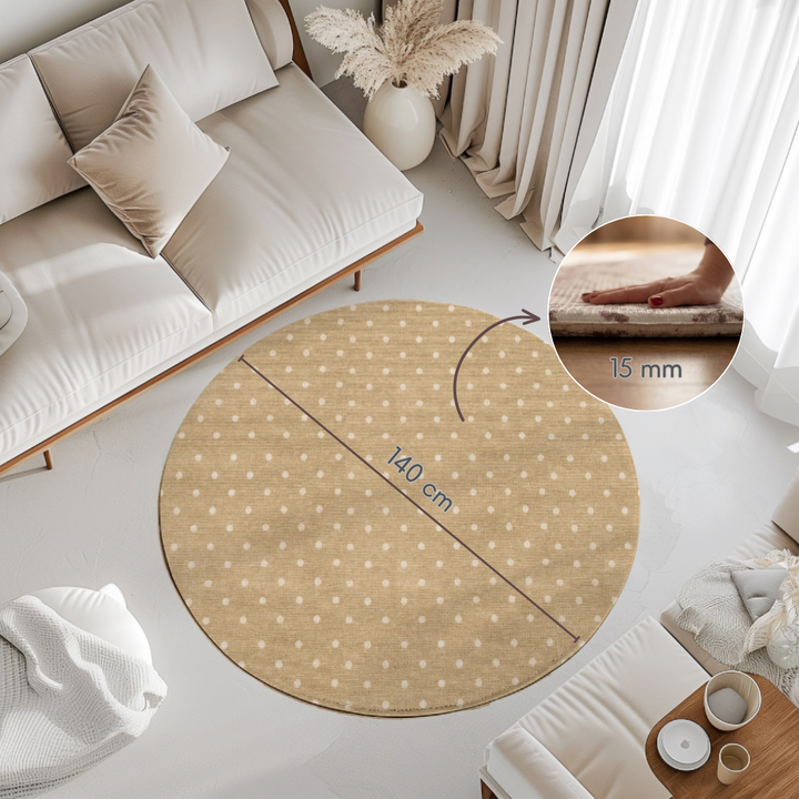 Playmat Alfombra Antigolpes Hojas Terrazzo / Puntos Mostaza