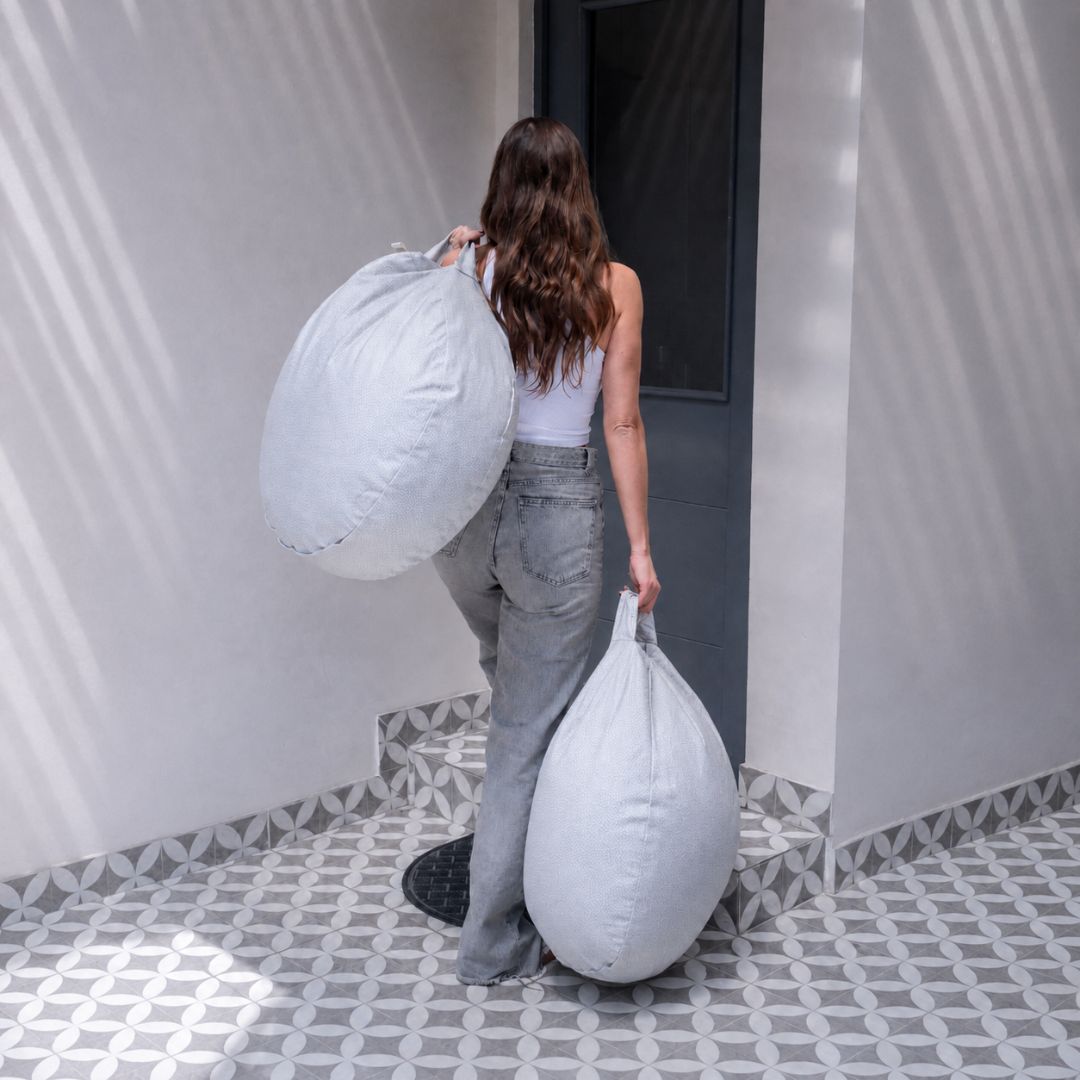 2 x Puf Nube | Gris Piedra