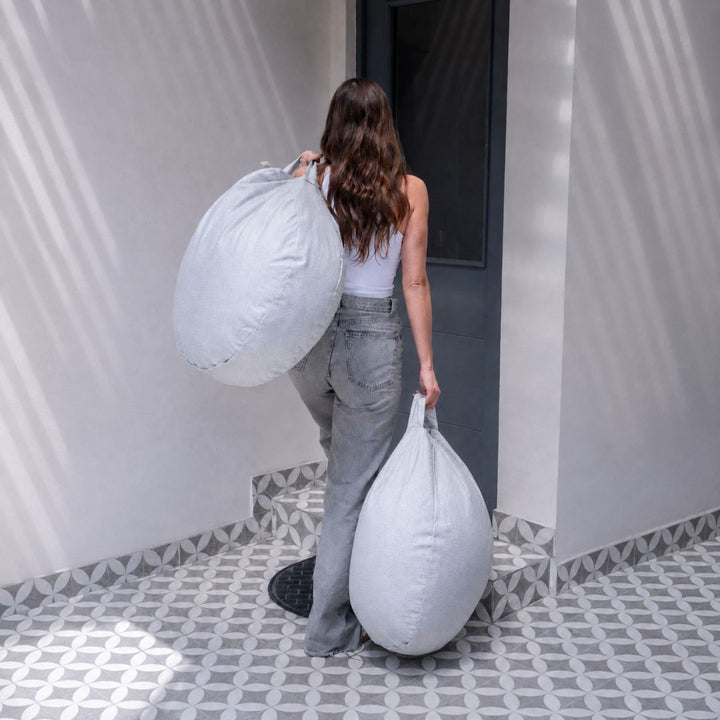 2 x Puf Nube | Gris Piedra
