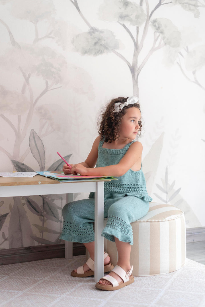 Puf Tambor Rayas Camel Mundo Kaleido 