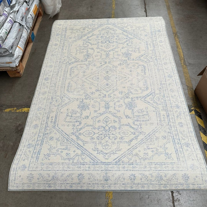 Playmat Persa Celeste / Hojas y Puntos Nude · Con detalle