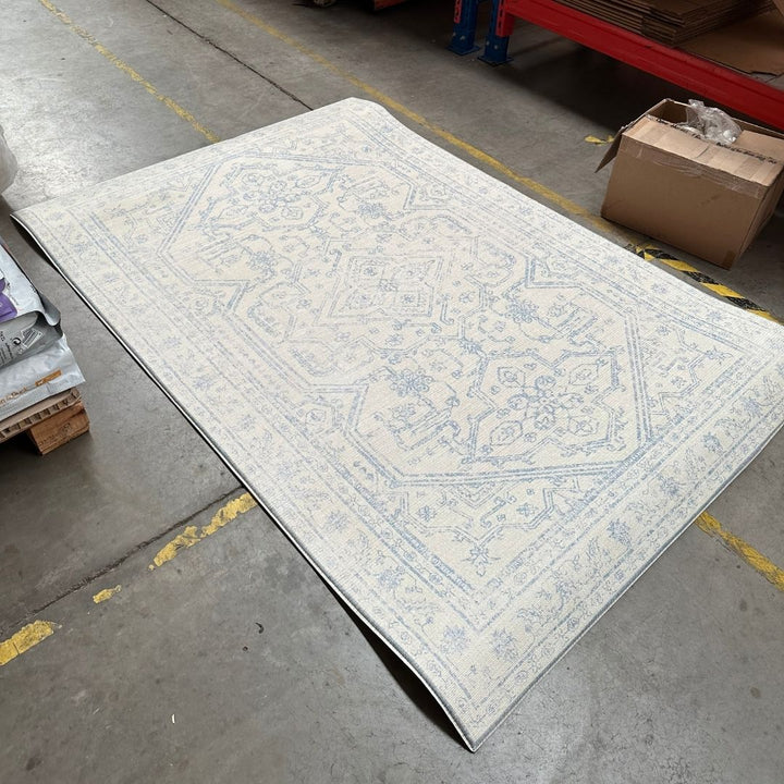 Playmat Persa Celeste / Hojas y Puntos Nude · Con detalle