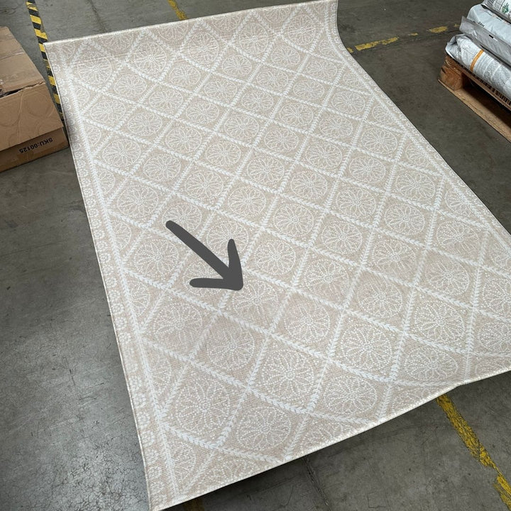 Playmat Persa Celeste / Hojas y Puntos Nude · Con detalle