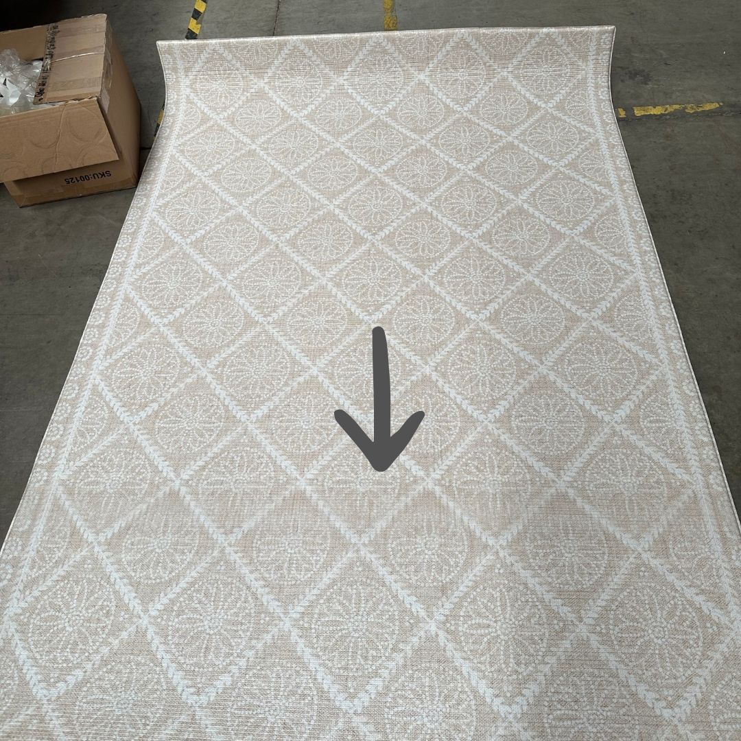 Playmat Persa Celeste / Hojas y Puntos Nude · Con detalle