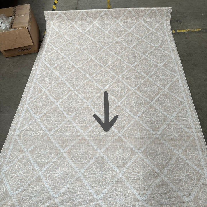 Playmat Persa Celeste / Hojas y Puntos Nude · Con detalle
