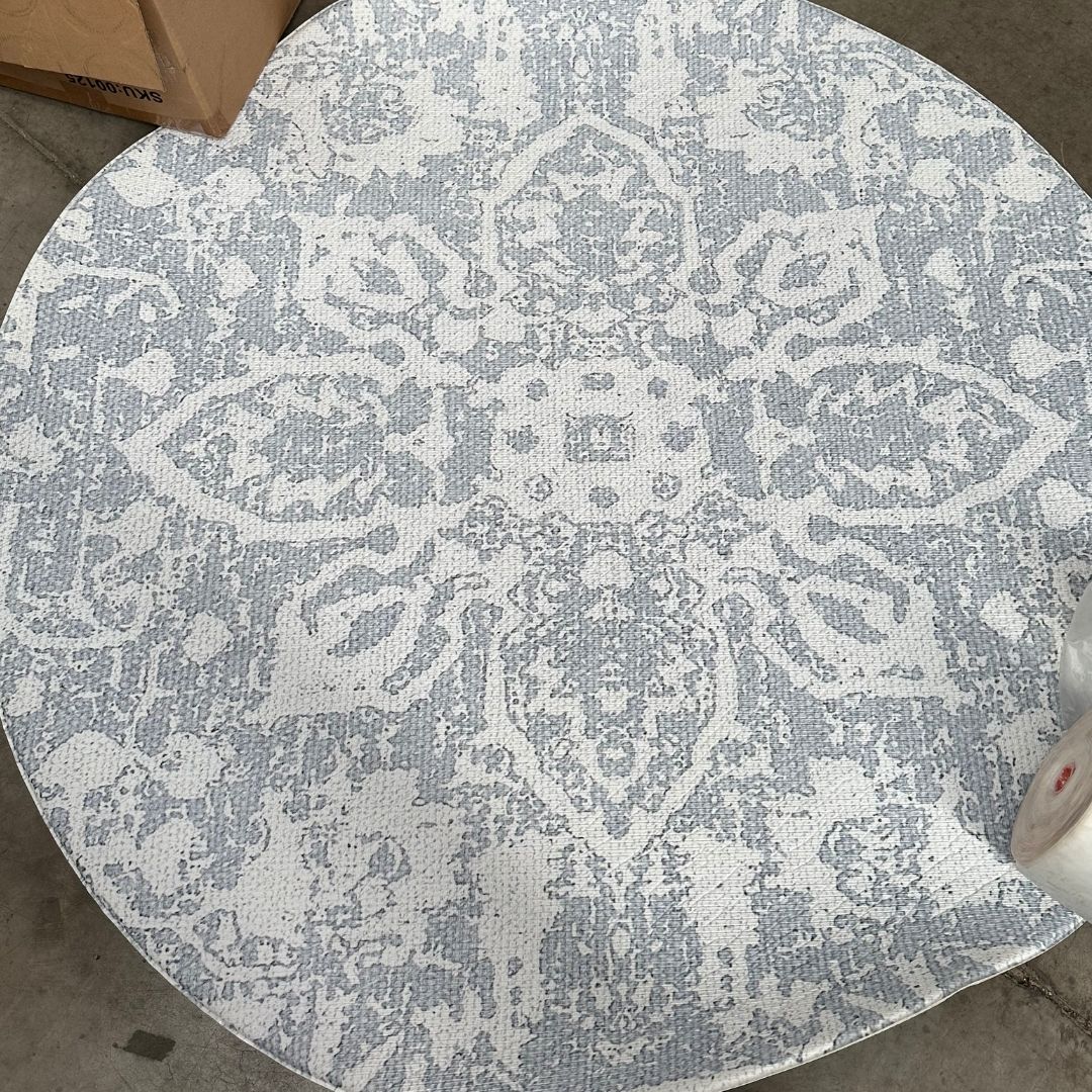 Playmat Rombos Étnicos Sage / Flor Persa Celeste · Con detalle