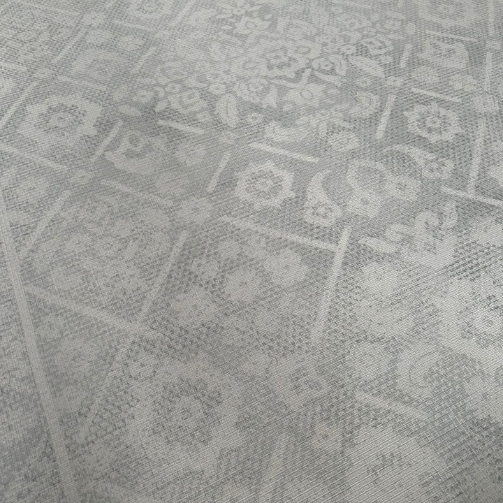 Playmat Amapolas / Líneas y Rombos Gris · Con detalle
