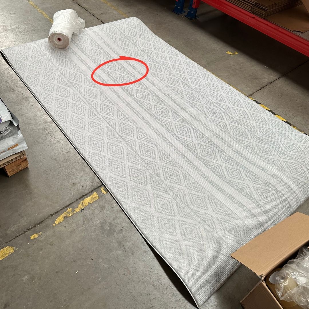 Playmat Amapolas / Líneas y Rombos Gris XL · Con detalle