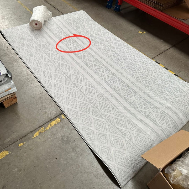Playmat Amapolas / Líneas y Rombos Gris XL · Con detalle