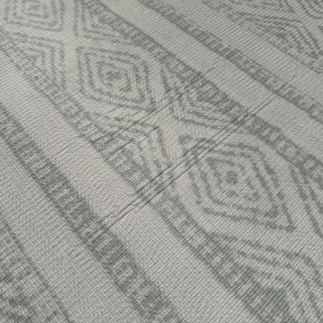 Playmat Amapolas / Líneas y Rombos Gris XL · Con detalle