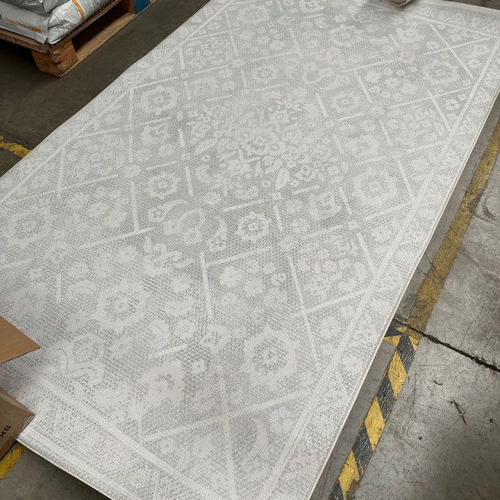 Playmat Amapolas / Líneas y Rombos Gris · Con detalle