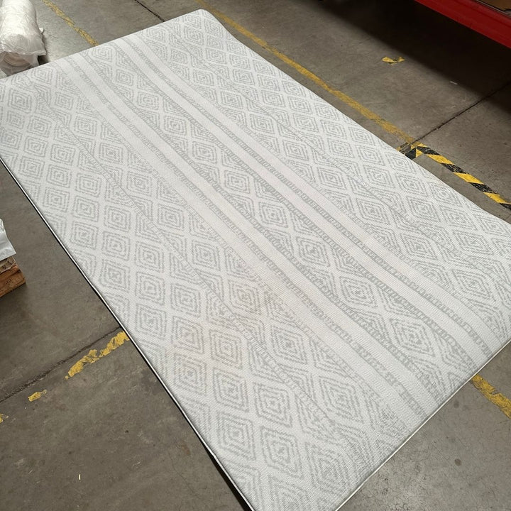 Playmat Amapolas / Líneas y Rombos Gris Verdoso XL · Con detalle