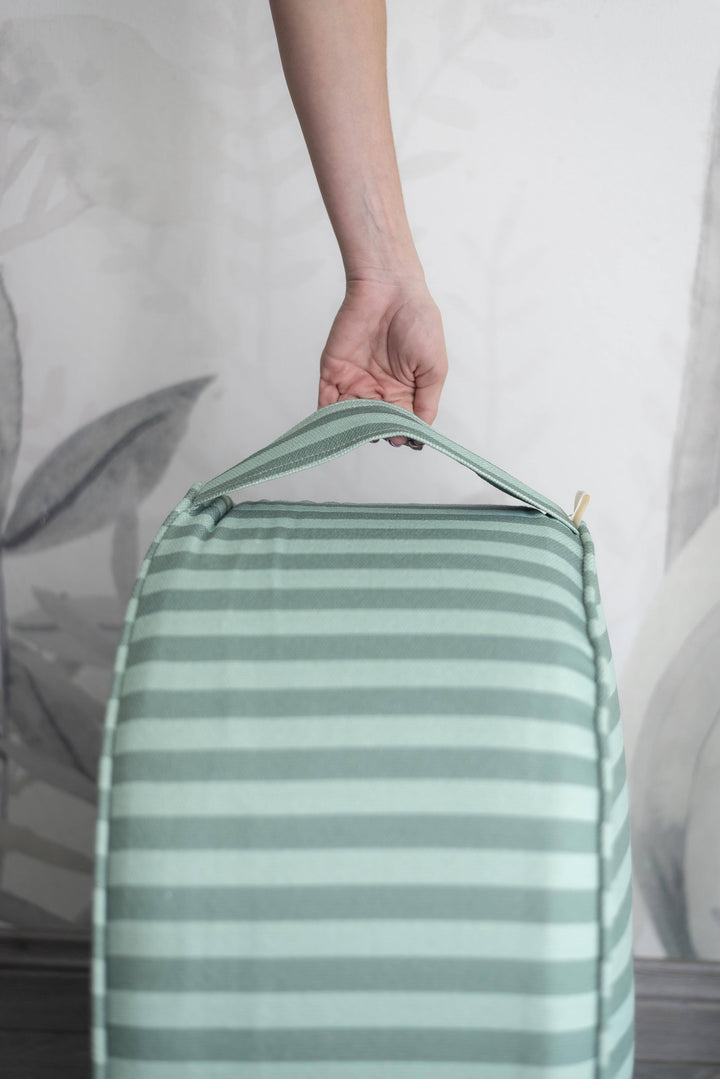 Puf Tambor Rayas Circo Verde Mundo Kaleido 