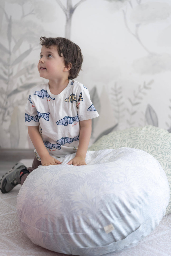 Puf Nube Flores Morris Mundo Kaleido 