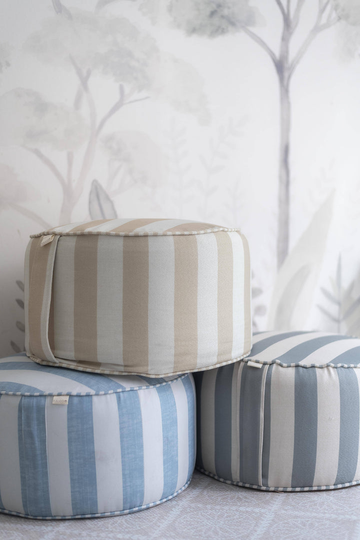 Puf Tambor Rayas Verde Mundo Kaleido 