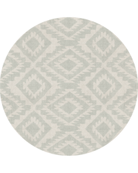 Lado B del mat Play Mat Rombos Étnicos Sage / Flor Persa Celeste