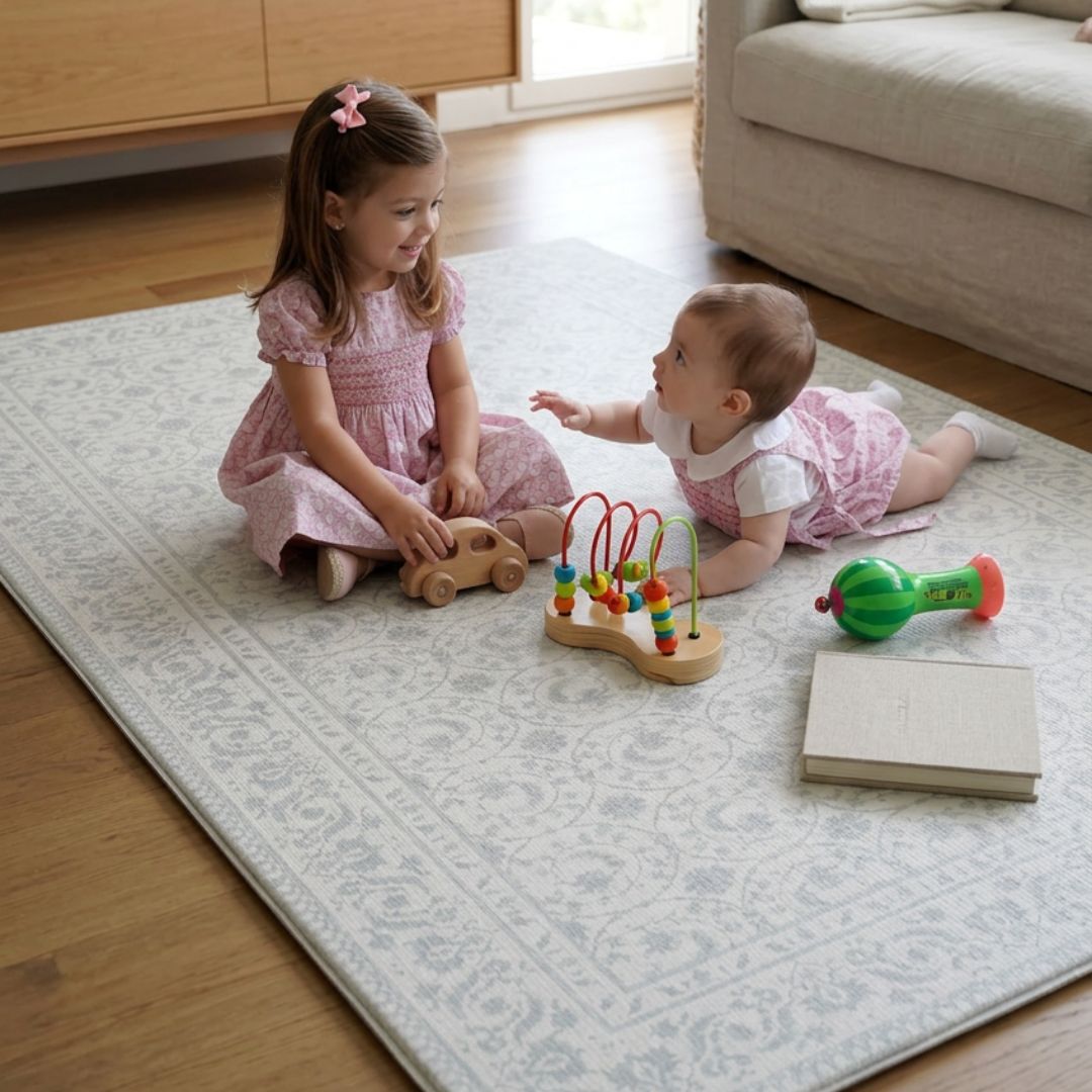 Playmat Alfombra Antigolpes Enredaderas / Enredaderas Vintage Gris - Mundo Kaleido